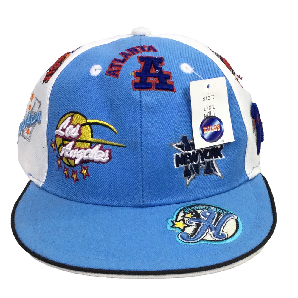 Kolob Multi-team Embroidered Blue White Fitted Hat L/XL